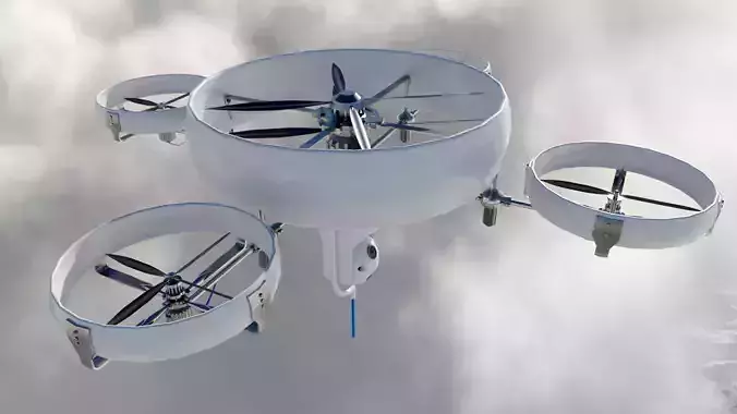 Reconnaissance Spy Drone  Low-poly 3D model