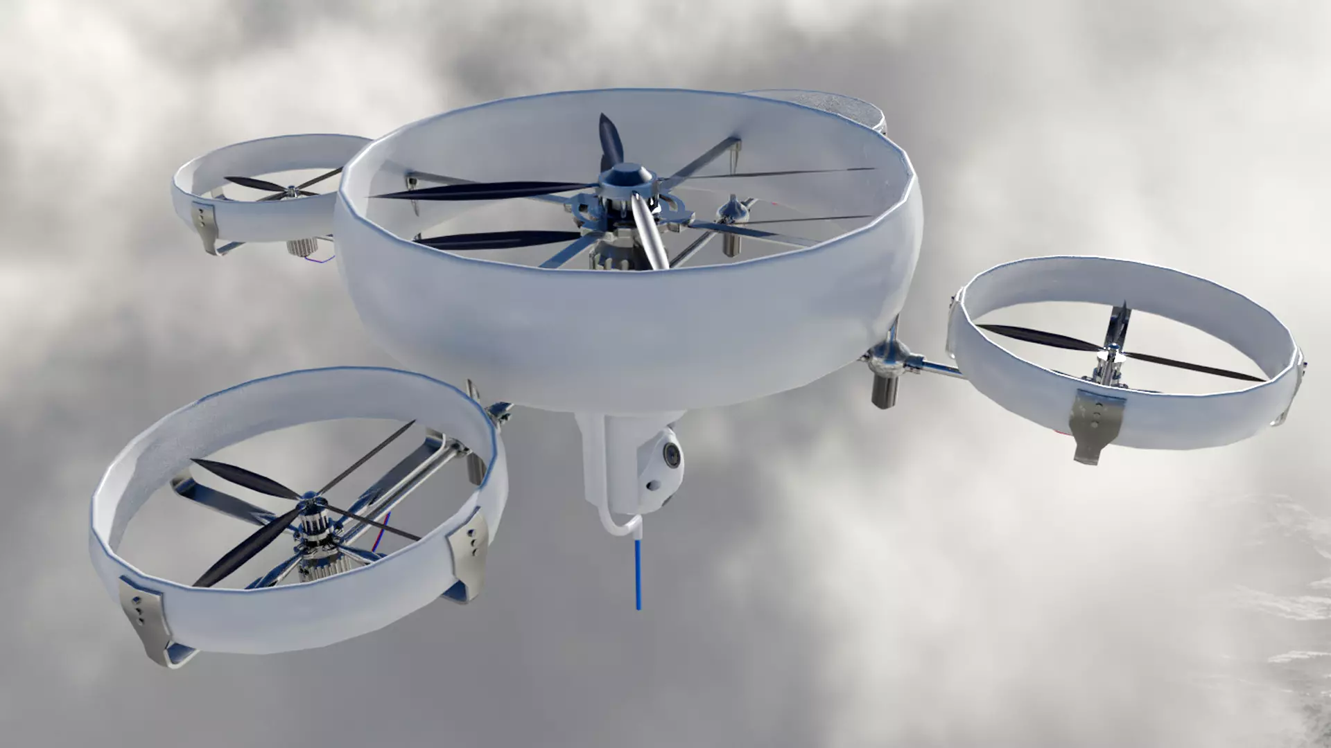 Reconnaissance Spy Drone  Low-poly 3D model_0