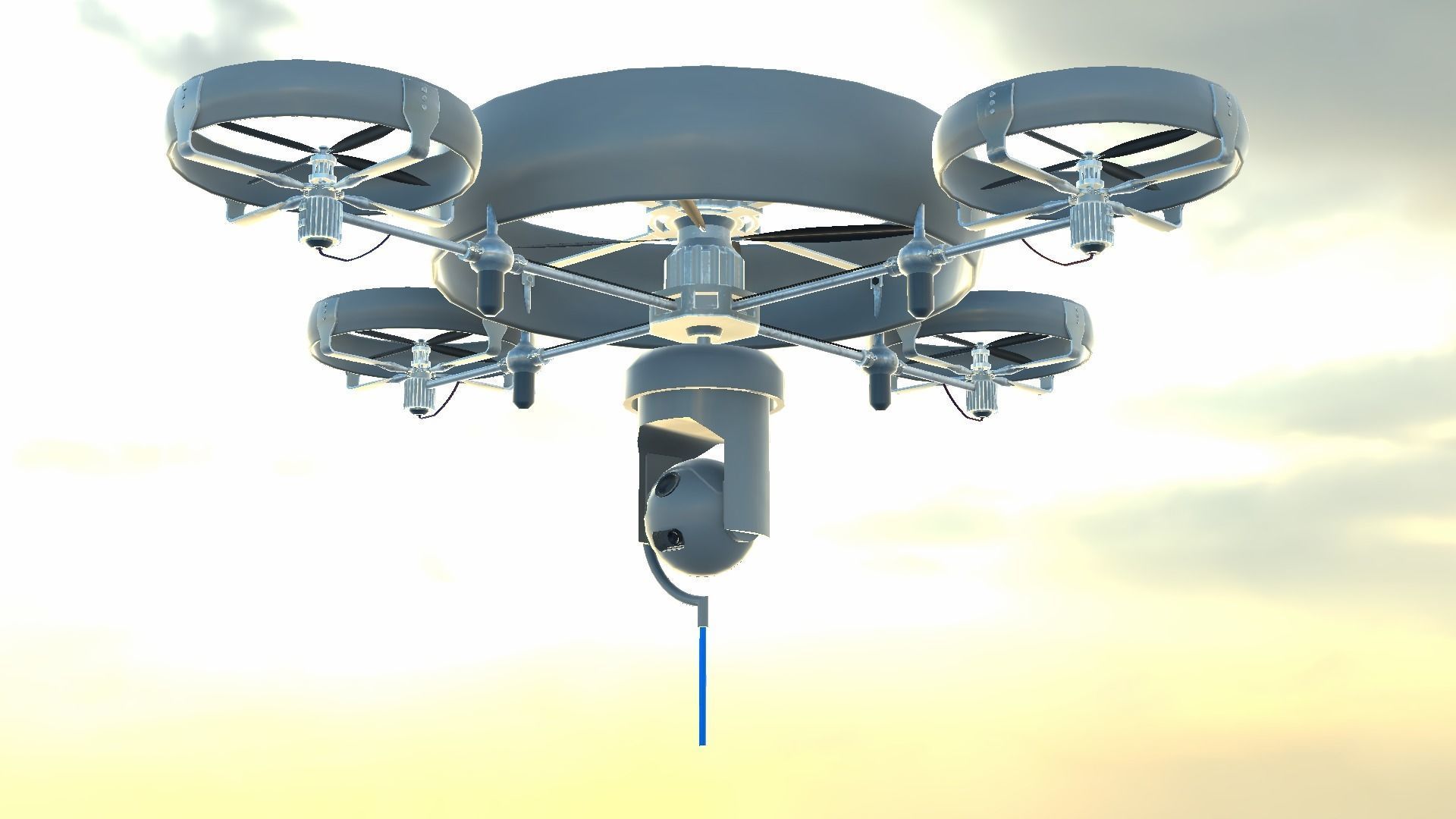 Reconnaissance Spy Drone  Low-poly 3D model_53