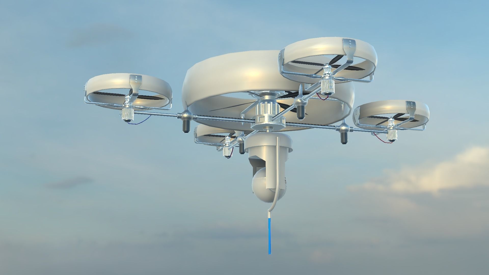 Reconnaissance Spy Drone  Low-poly 3D model_29