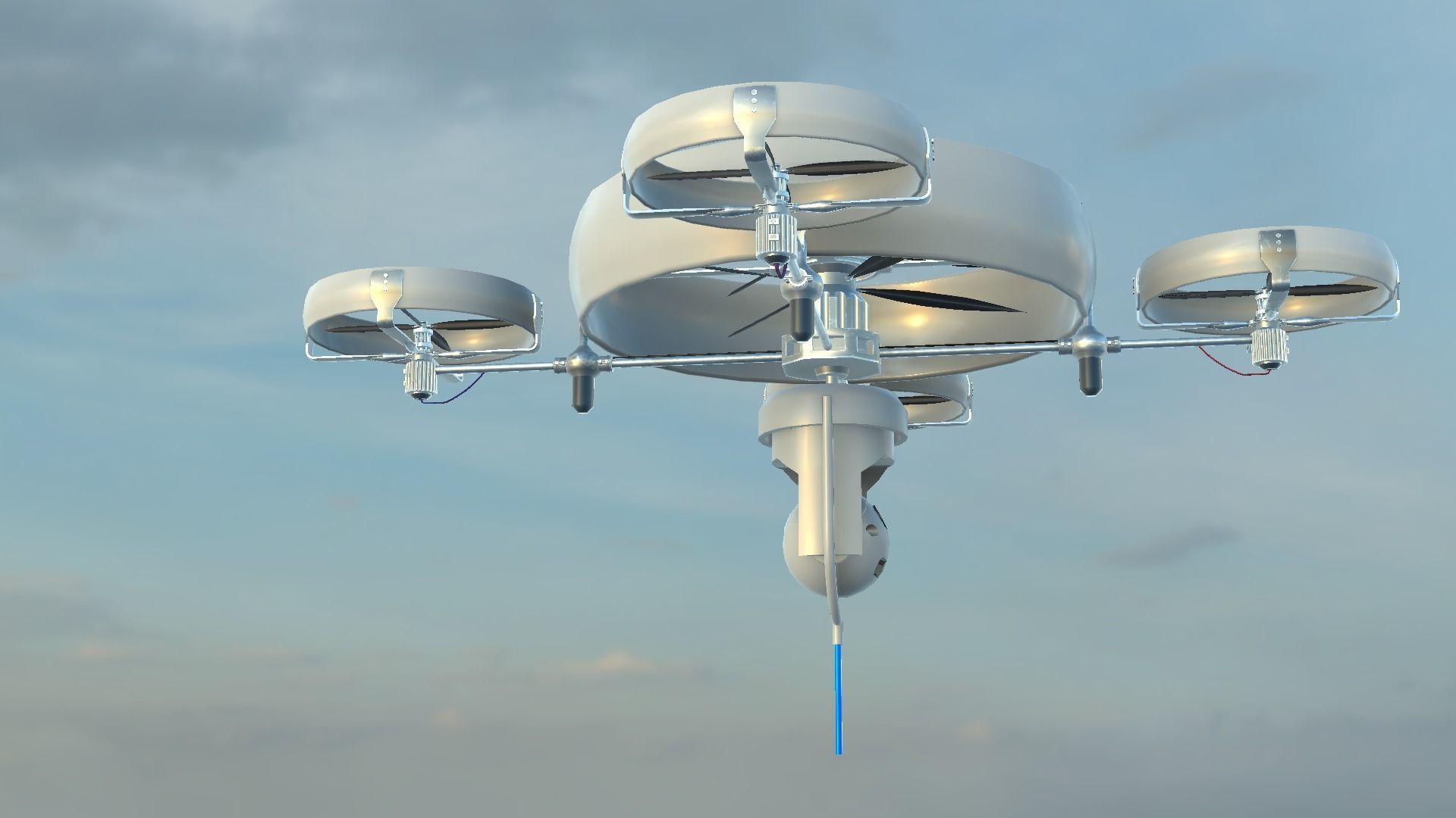 Reconnaissance Spy Drone  Low-poly 3D model_35