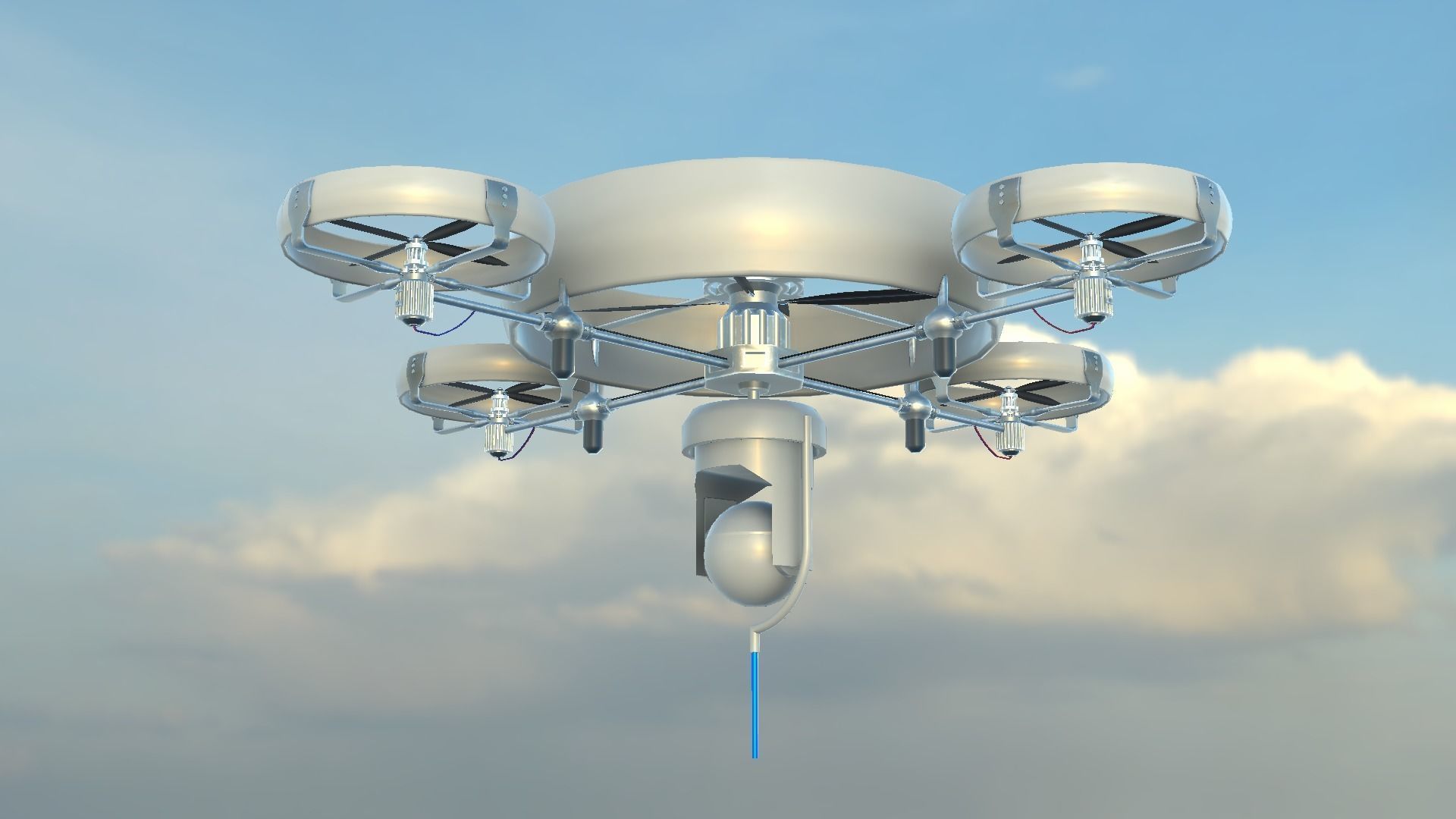 Reconnaissance Spy Drone  Low-poly 3D model_26