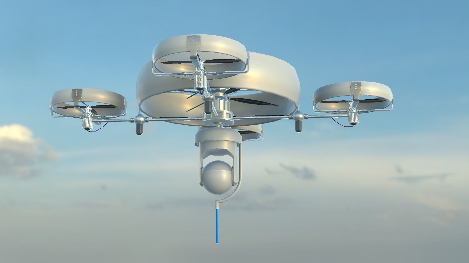 Reconnaissance Spy Drone  Low-poly 3D model_22