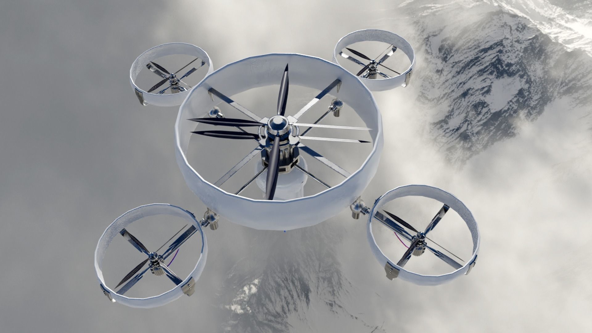 Reconnaissance Spy Drone  Low-poly 3D model_5