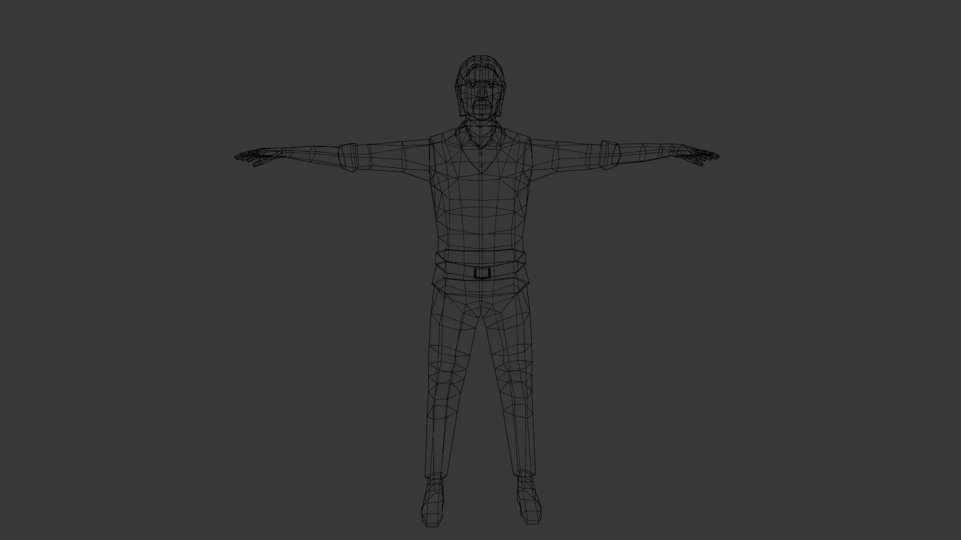 Low Poly Character Rigged Low-poly 3D model_7