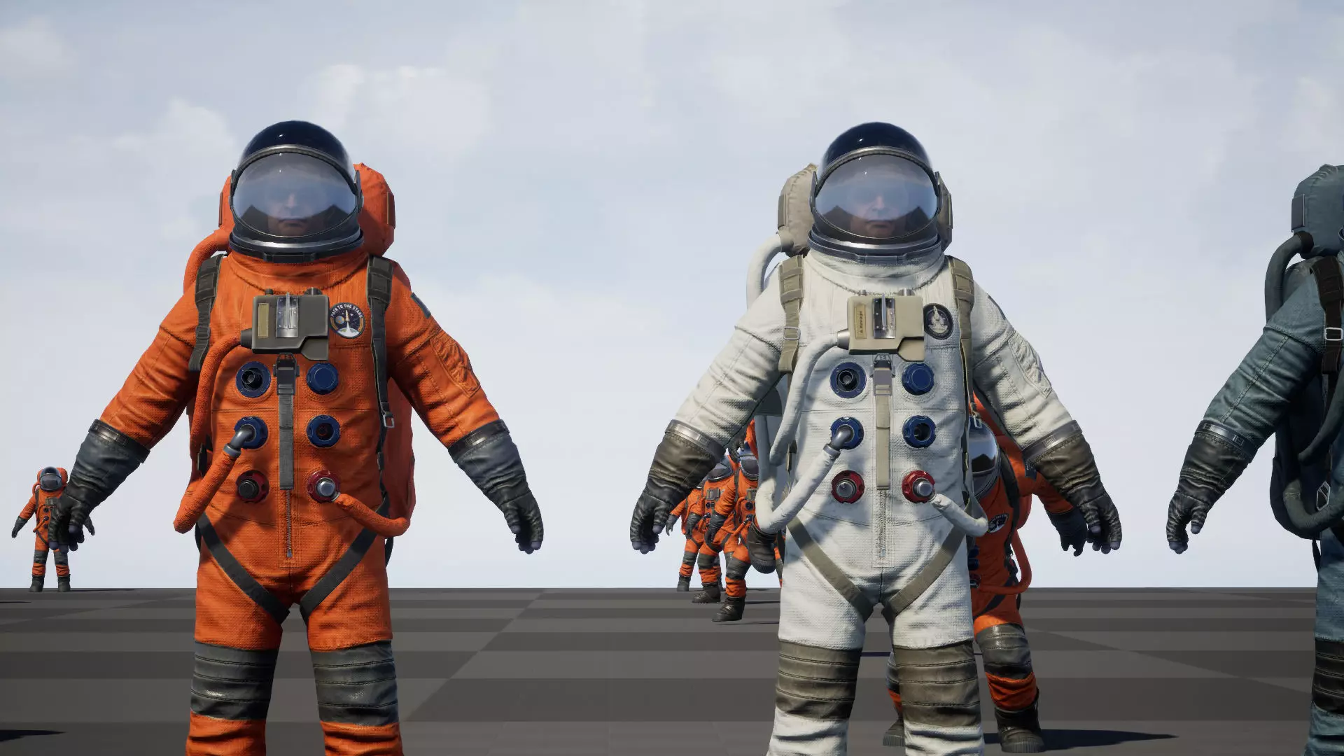 Astronaut Low-poly 3D model_25