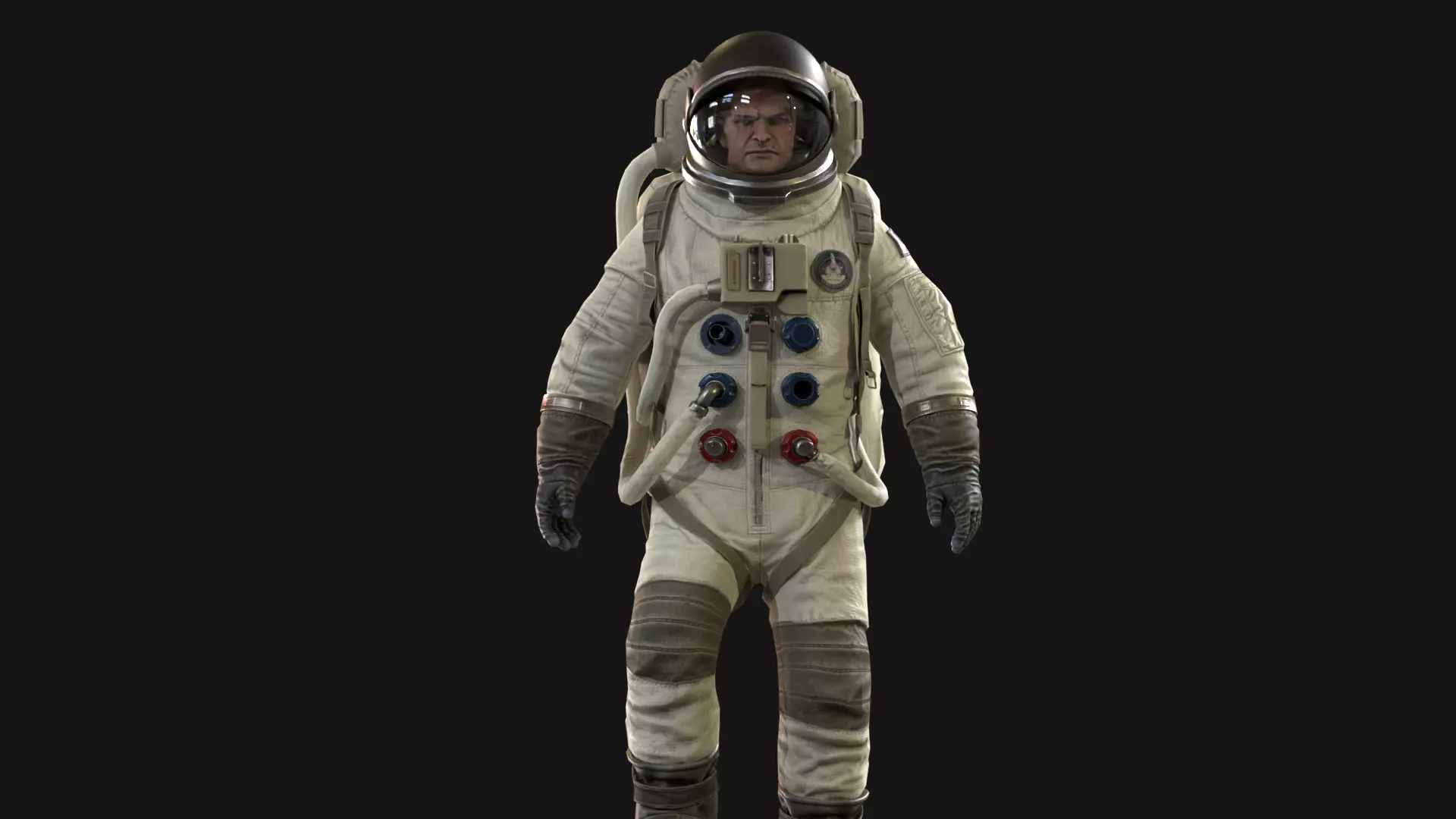 Astronaut Low-poly 3D model_9
