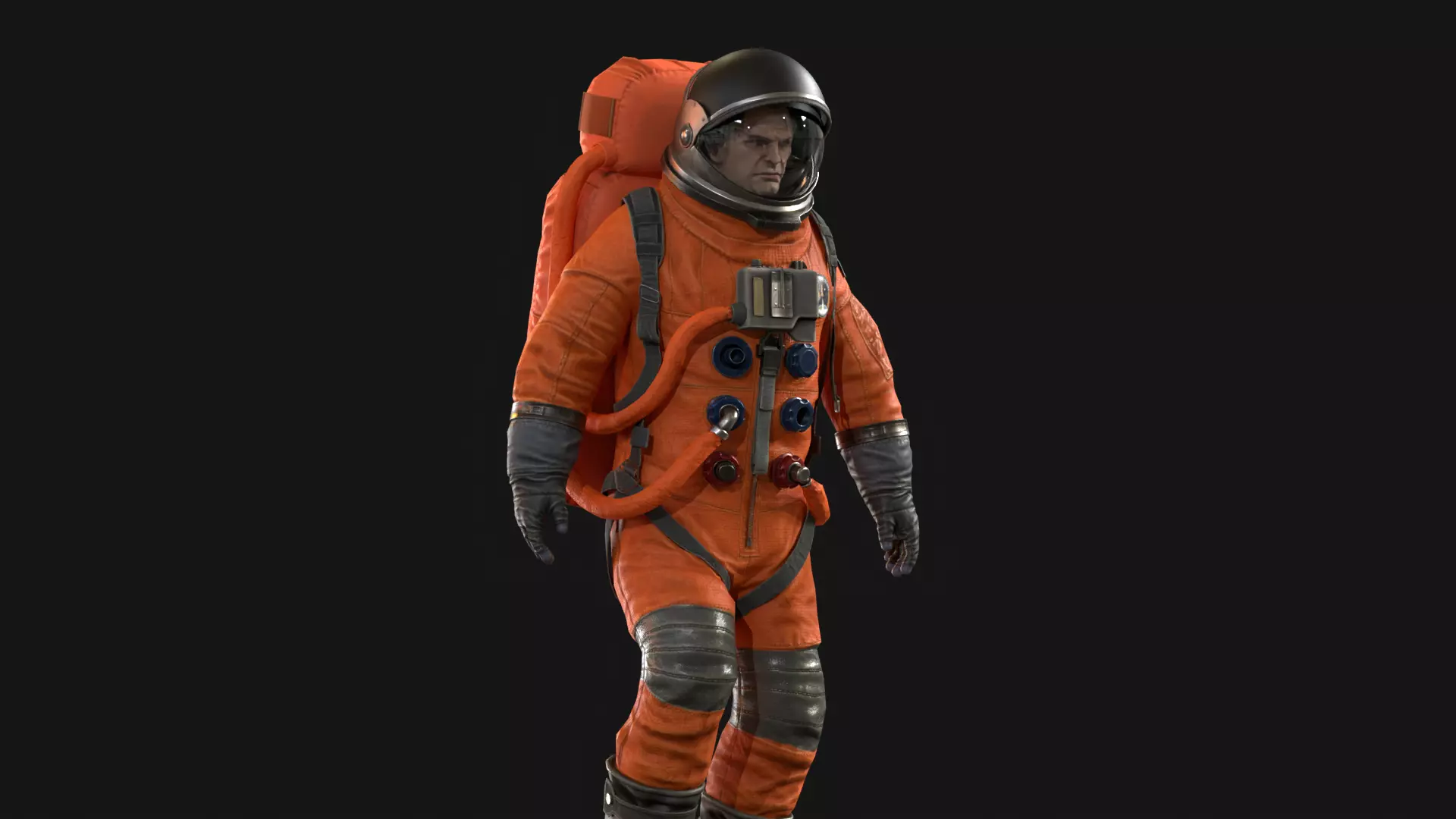 Astronaut Low-poly 3D model_10