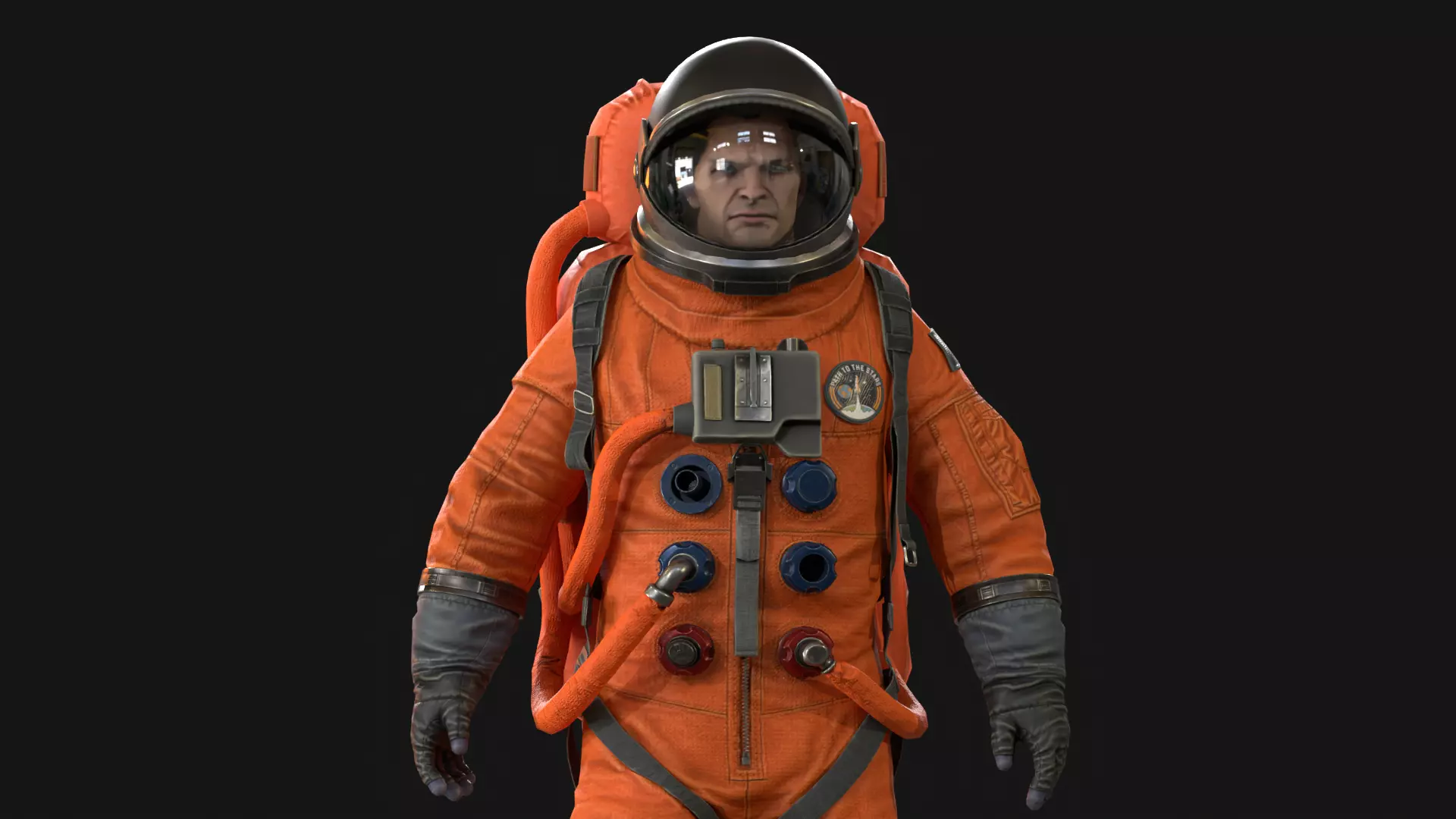Astronaut Low-poly 3D model_20