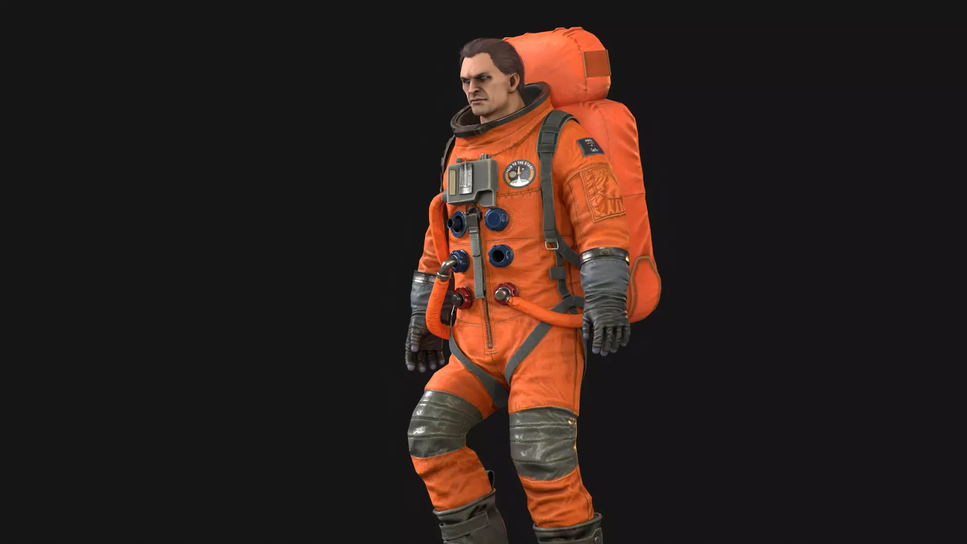 Astronaut Low-poly 3D model_23