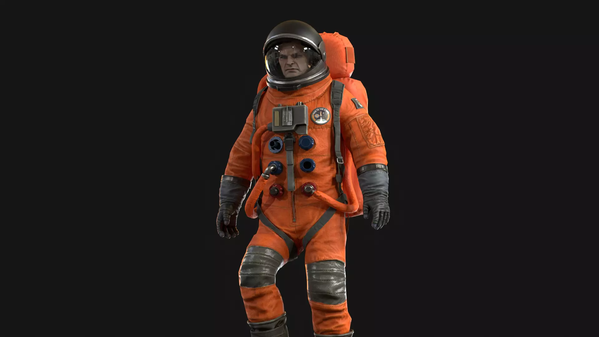 Astronaut Low-poly 3D model_22