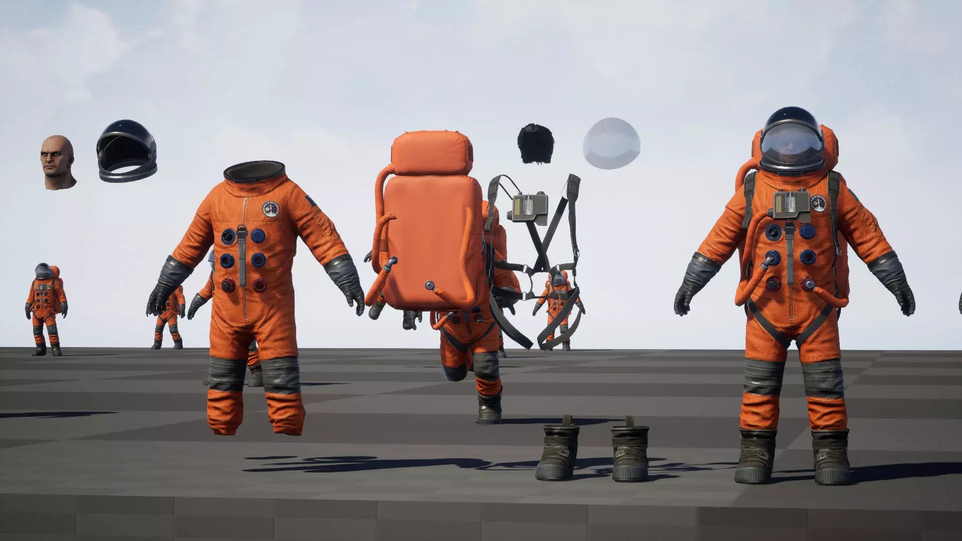 Astronaut Low-poly 3D model_27