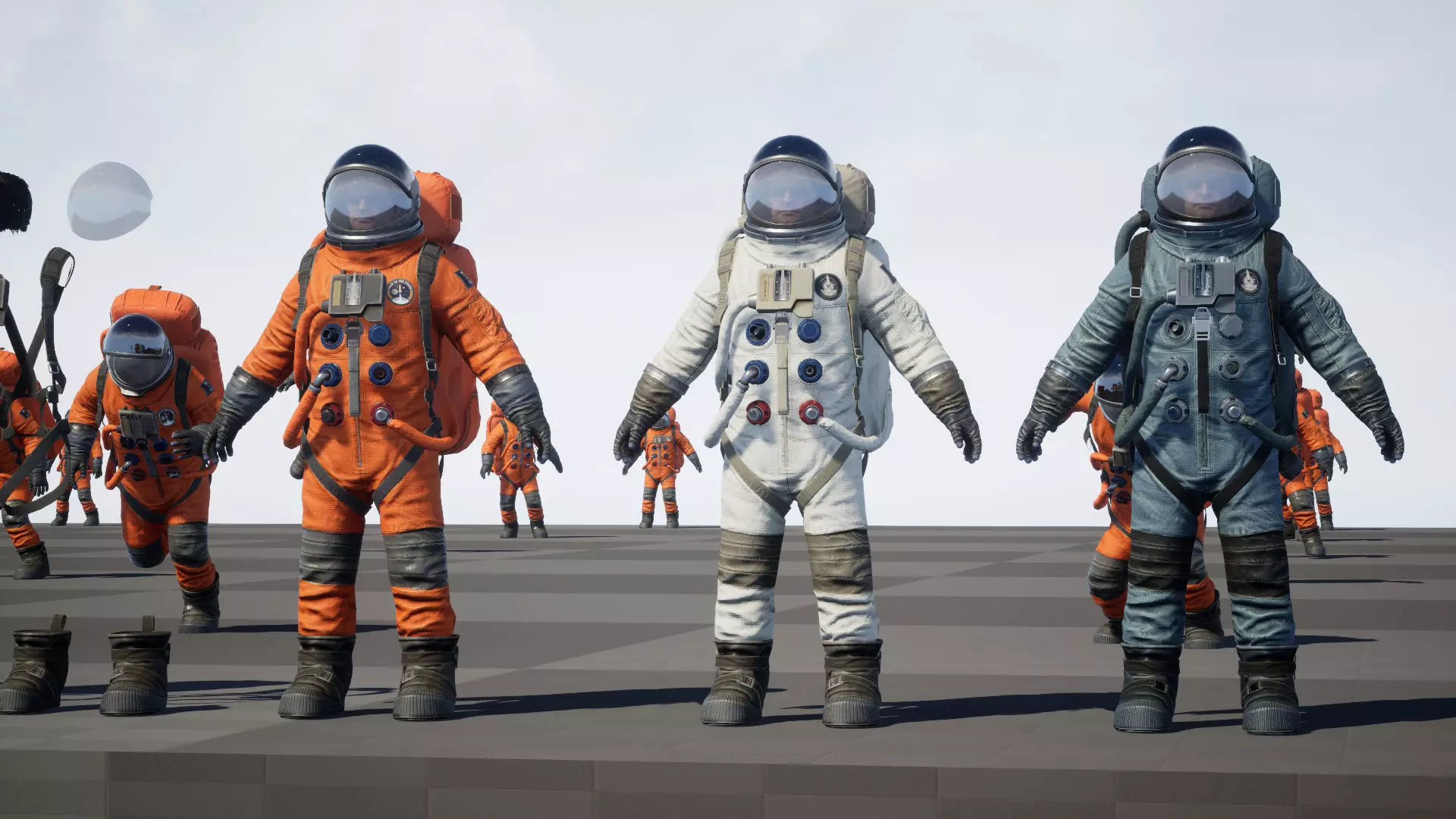 Astronaut Low-poly 3D model_28