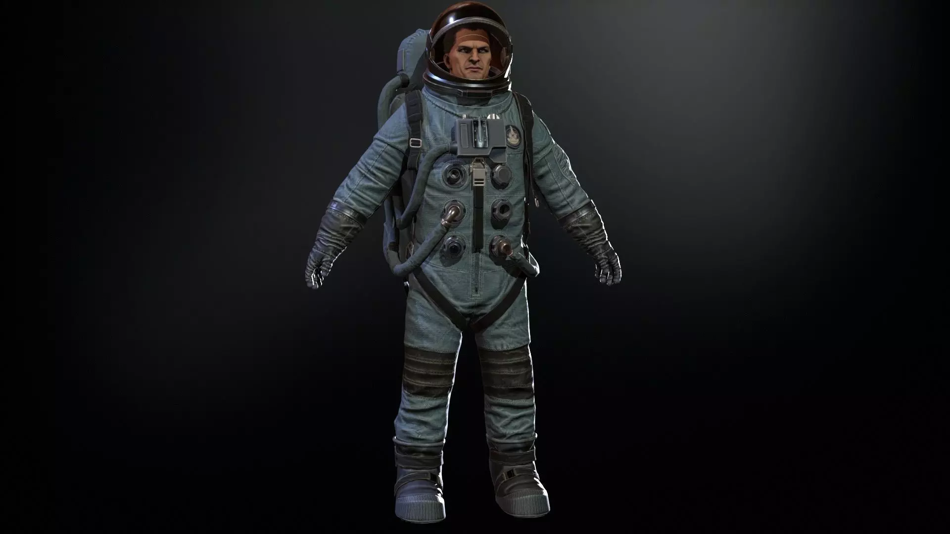 Astronaut Low-poly 3D model_21