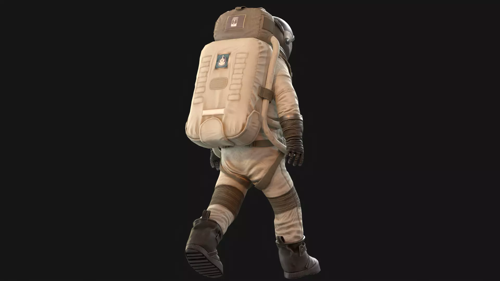 Astronaut Low-poly 3D model_12