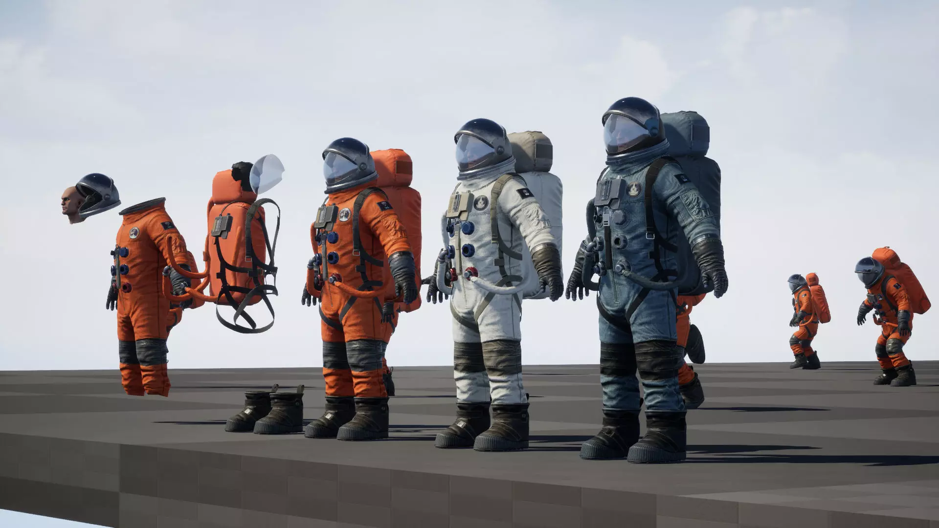 Astronaut Low-poly 3D model_29