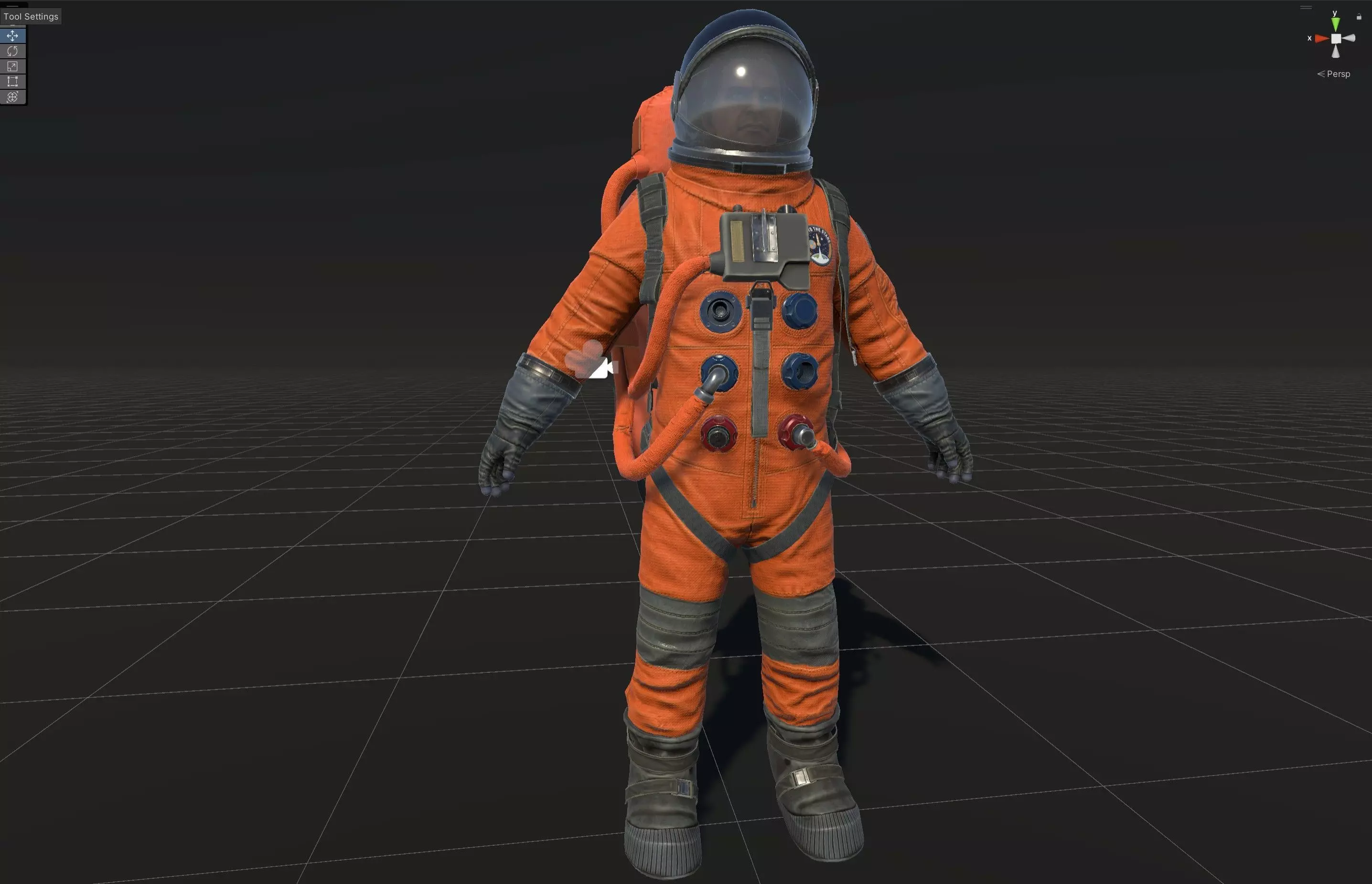 Astronaut Low-poly 3D model_32