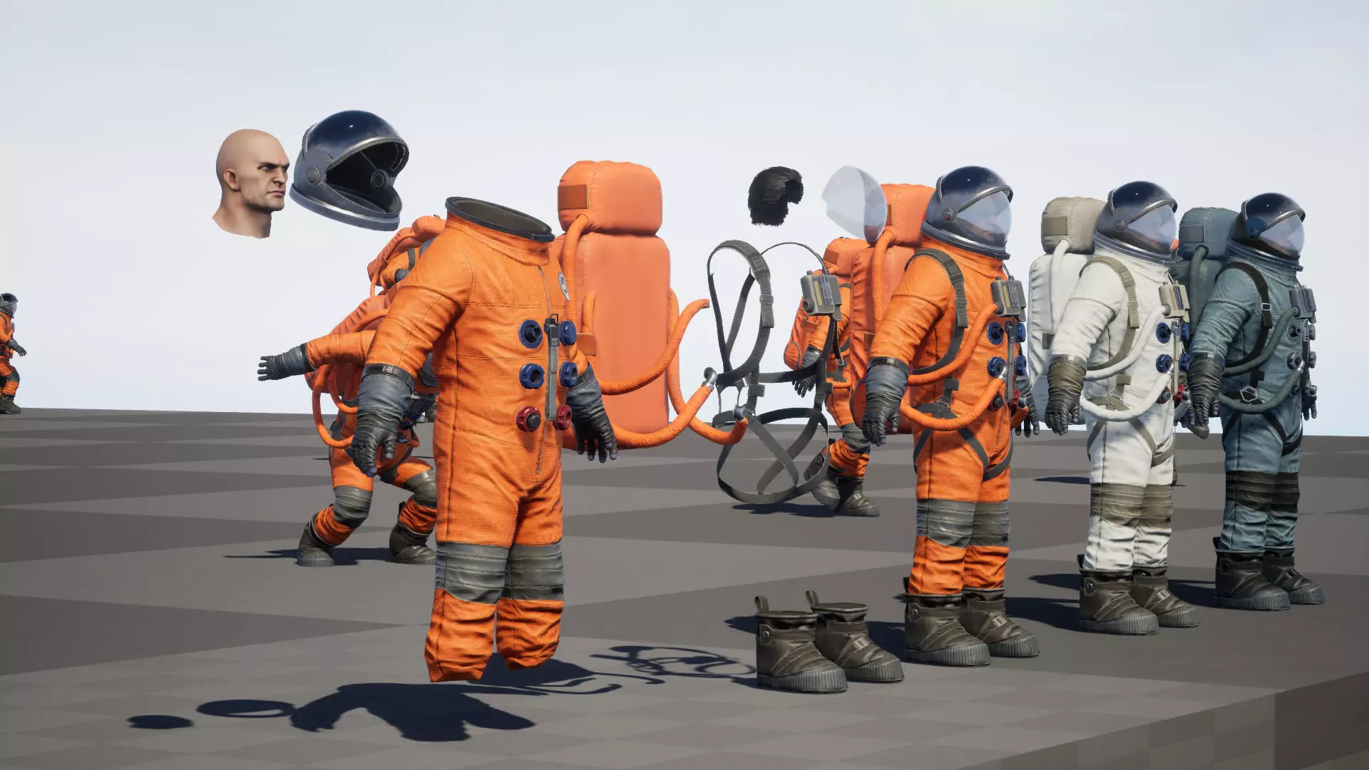 Astronaut Low-poly 3D model_26
