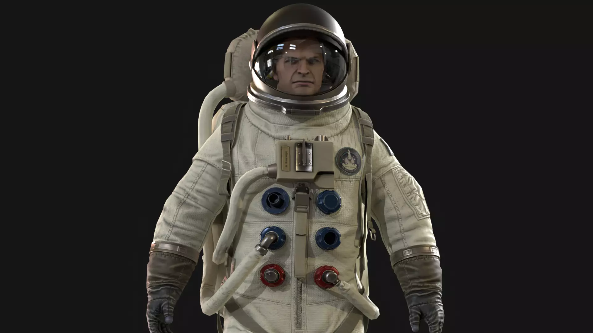 Astronaut Low-poly 3D model_24