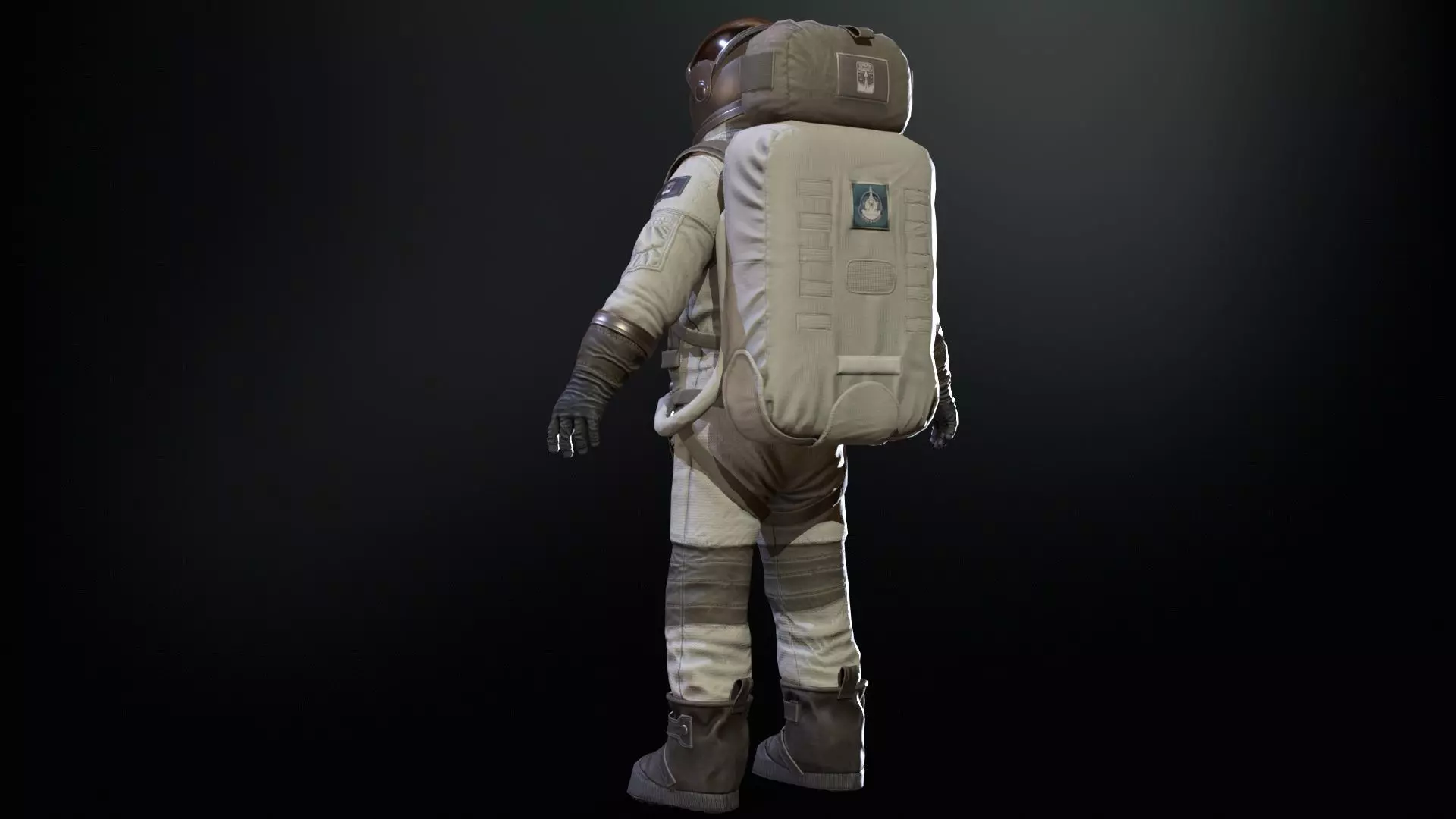 Astronaut Low-poly 3D model_19