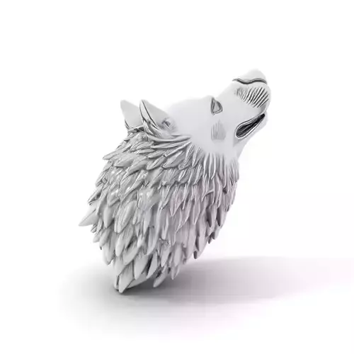 Silver Wolf Head model pack