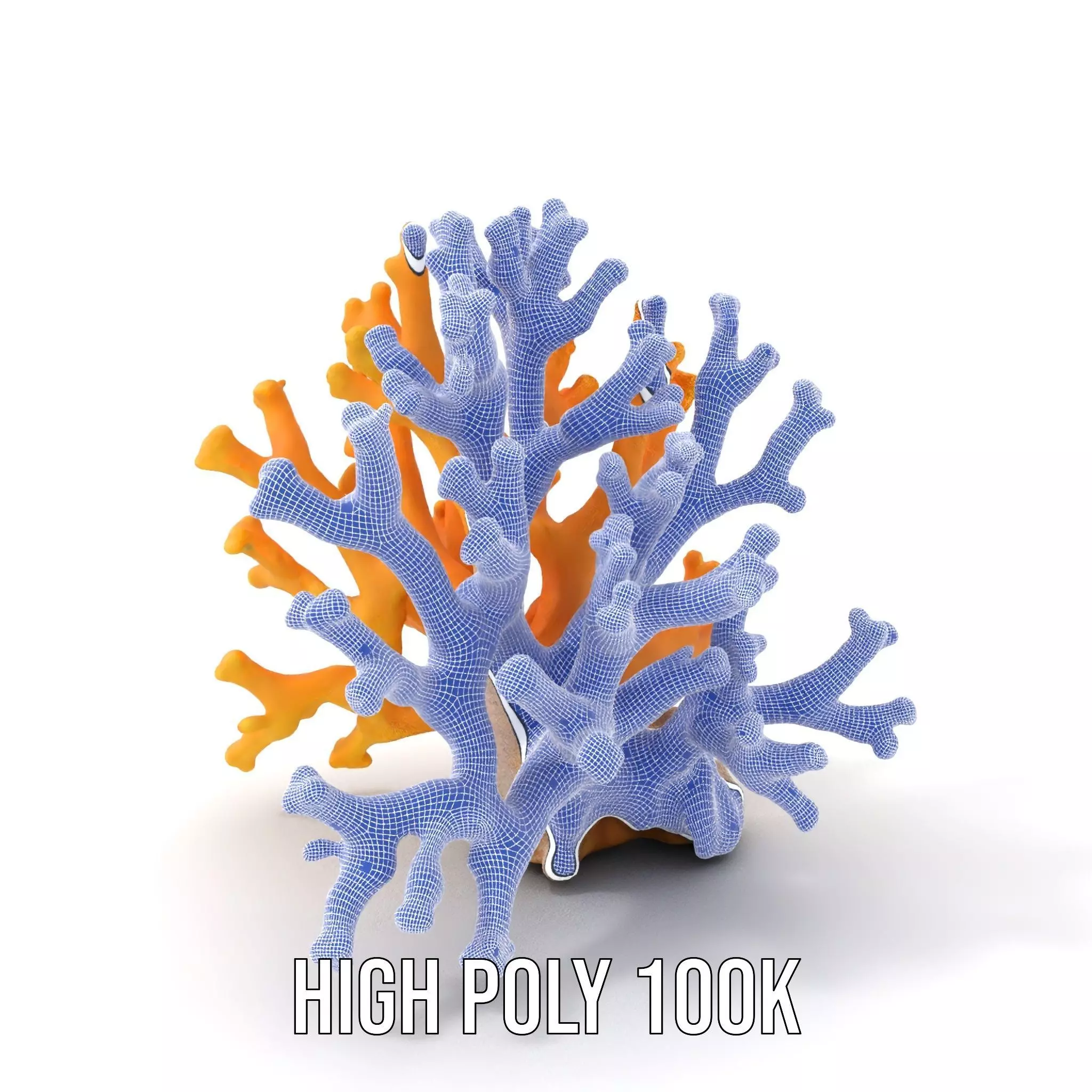 Golden Coral Reef model pack Low-poly 3D model_5