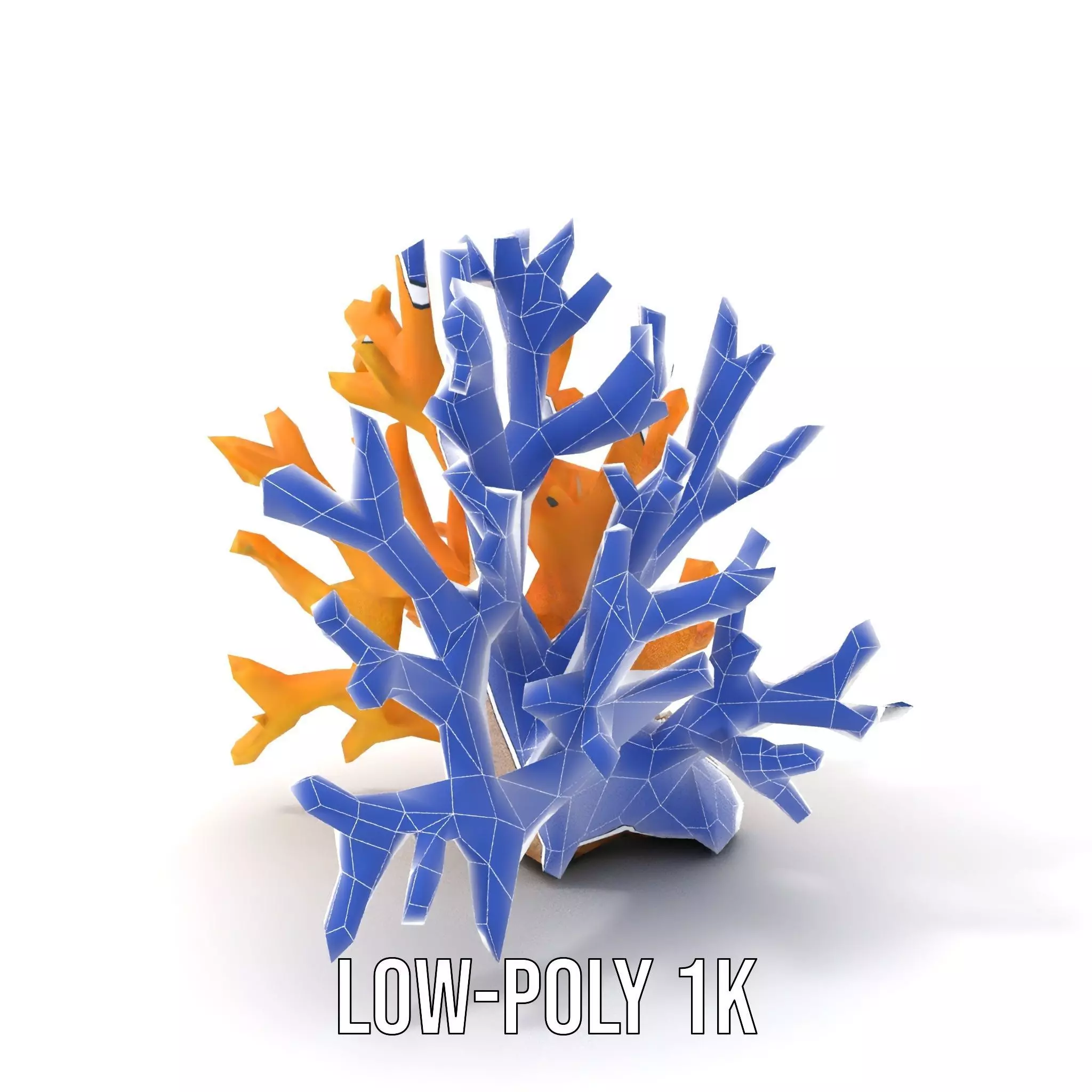 Golden Coral Reef model pack Low-poly 3D model_8