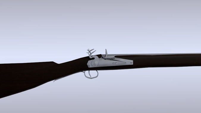 Brown bess flintlock musket Free low-poly 3D model