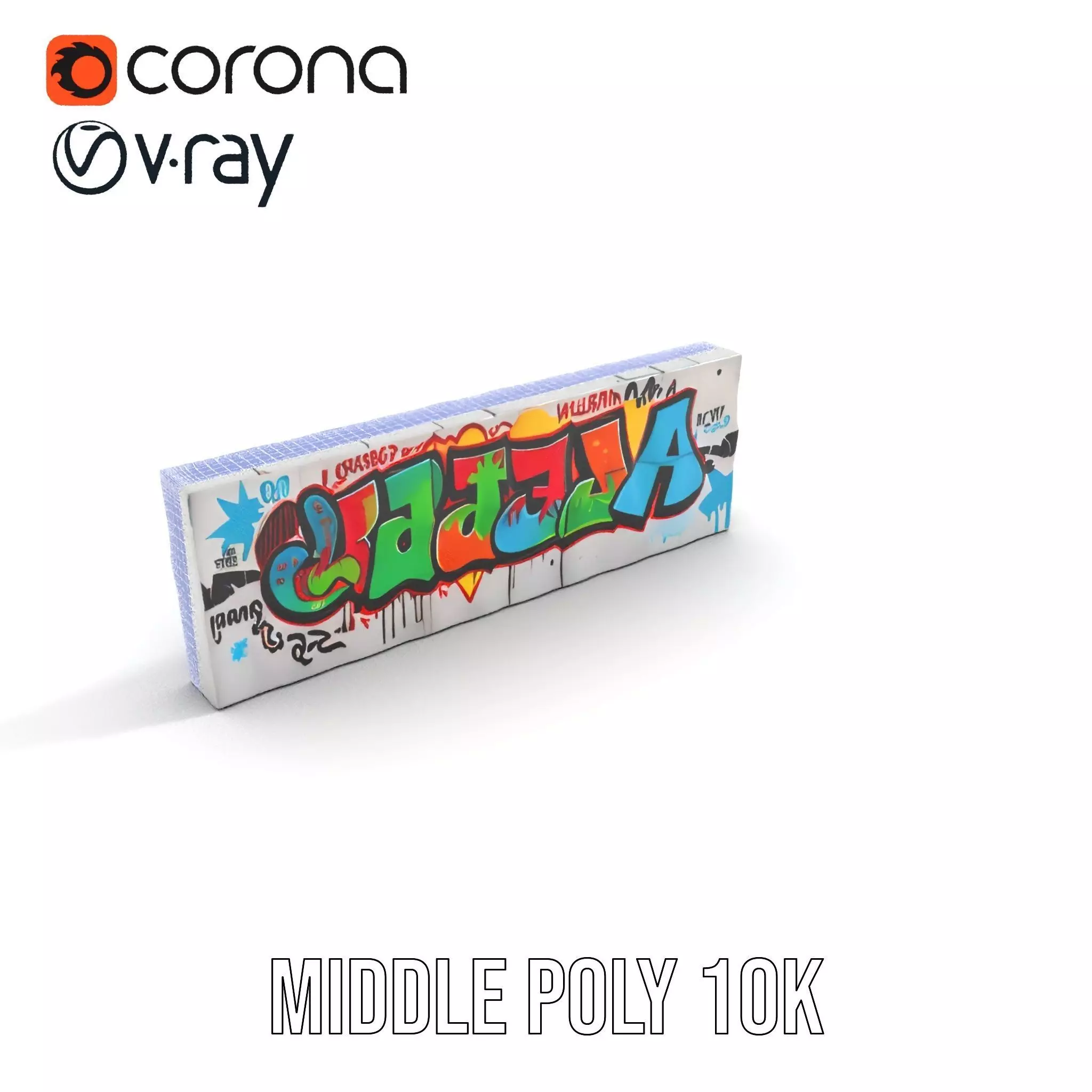 Vibrant Graffiti Wall model pack Low-poly 3D model_22