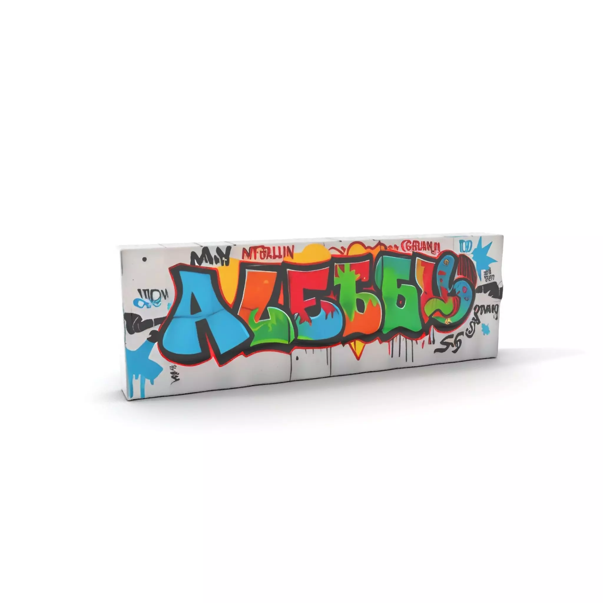 Vibrant Graffiti Wall model pack Low-poly 3D model_7