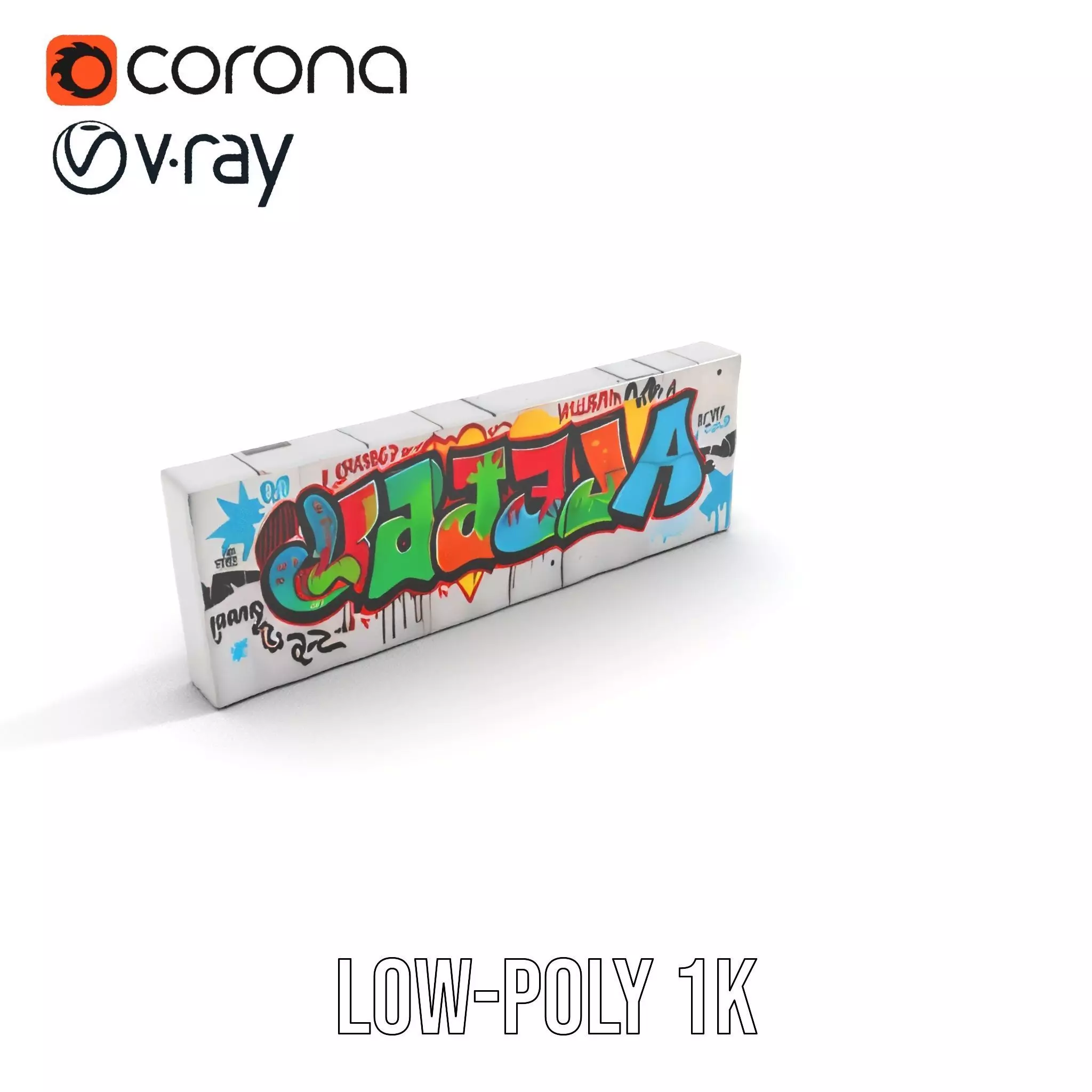 Vibrant Graffiti Wall model pack Low-poly 3D model_20