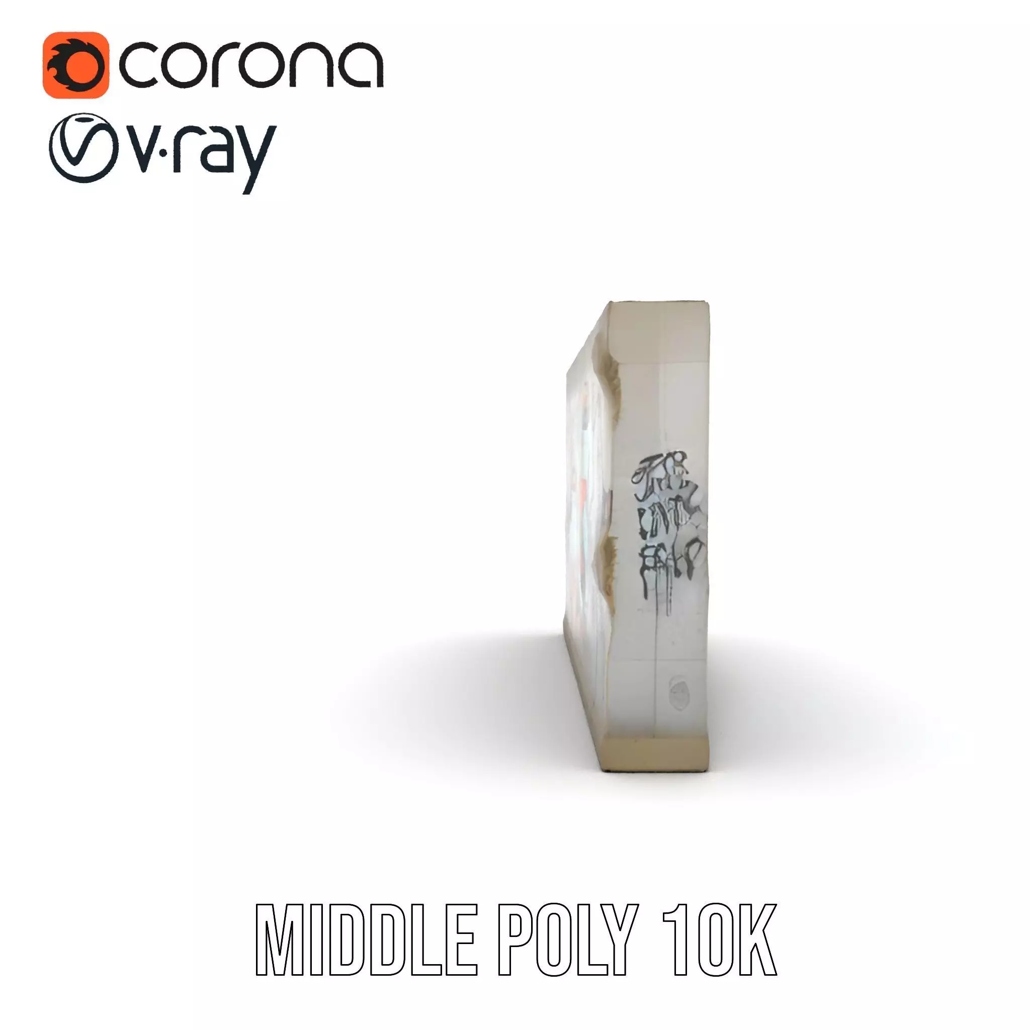 Urban Graffiti Wall model pack Low-poly 3D model_17