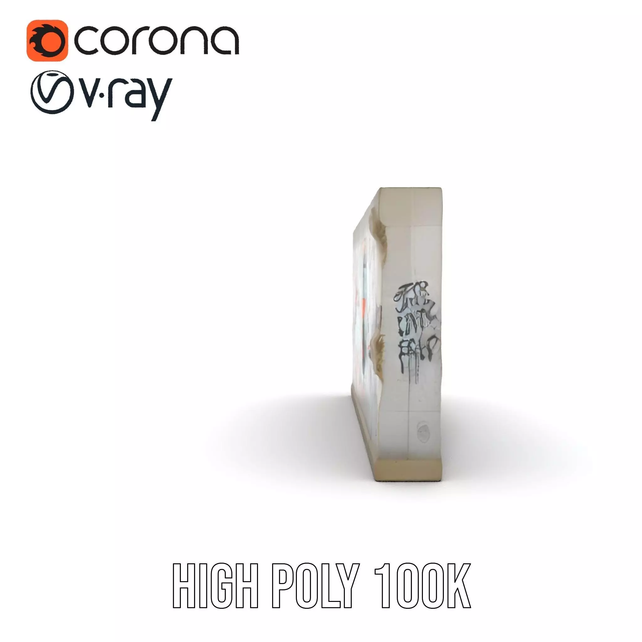 Urban Graffiti Wall model pack Low-poly 3D model_23