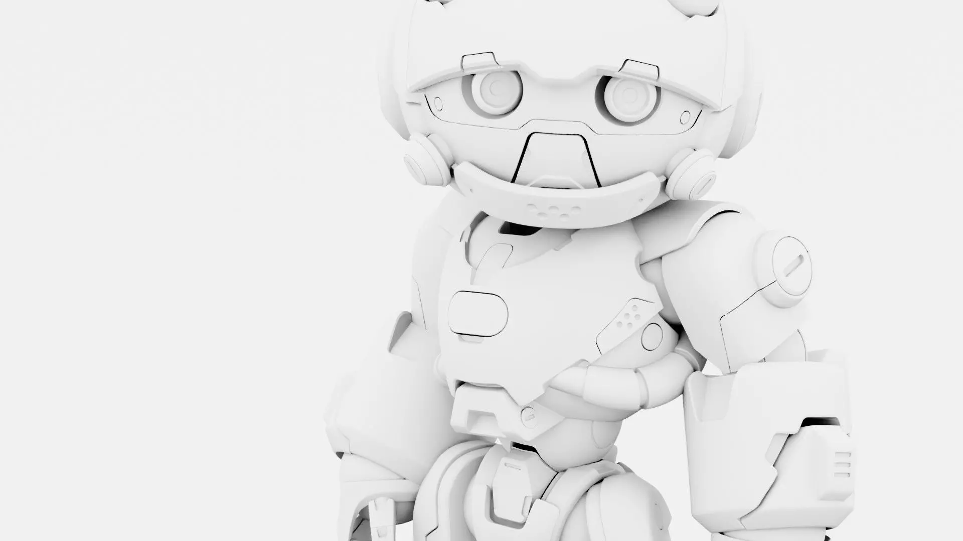 ROBO ZERO-B Rigged for Unreal Engine - Unity - MIXAMO 3D model_34