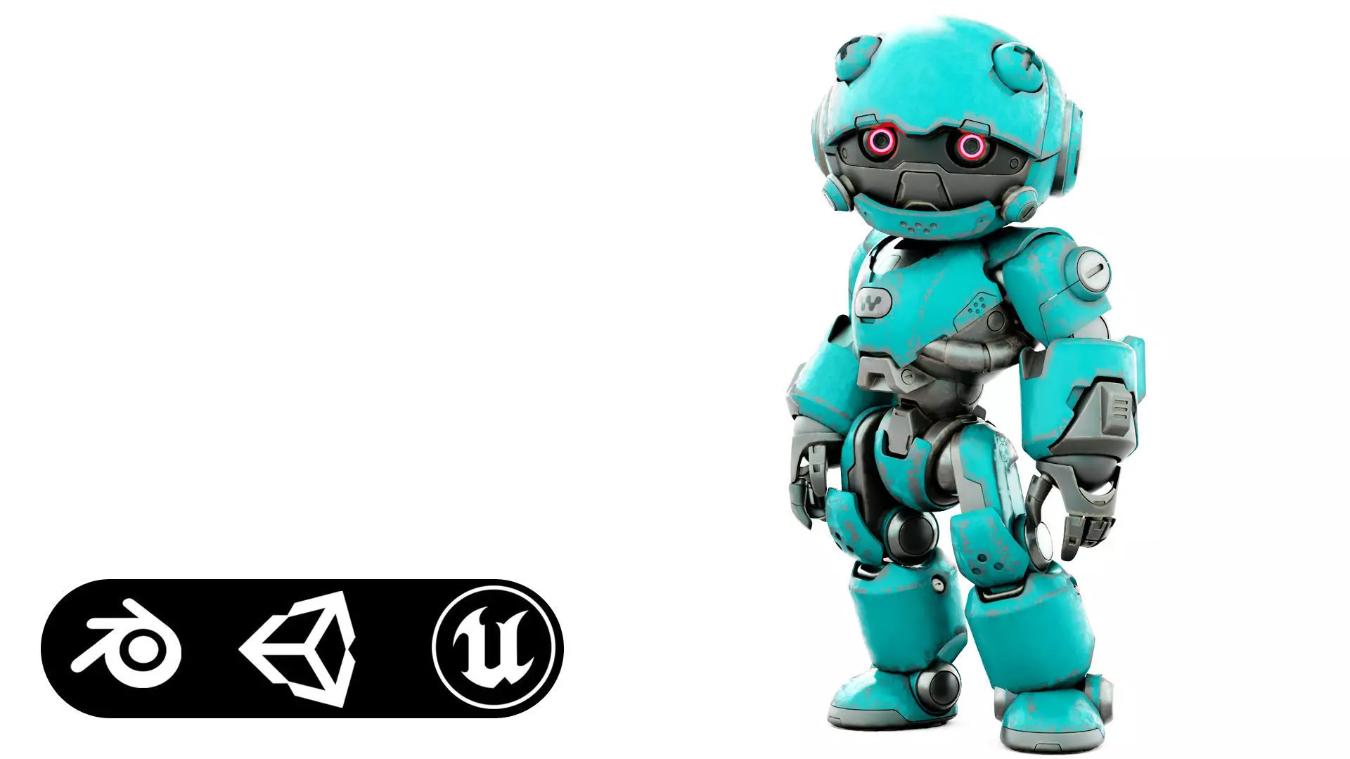 ROBO ZERO-B Rigged for Unreal Engine - Unity - MIXAMO 3D model_0