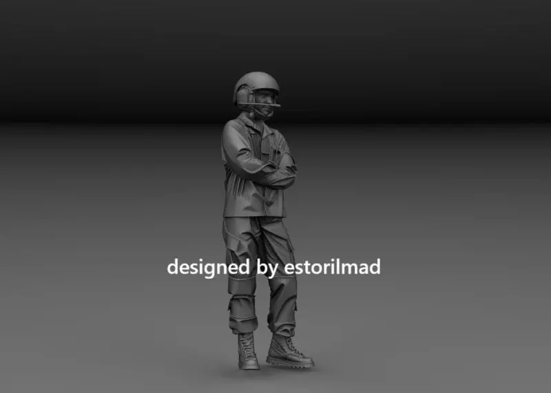 MODERN BRITISH TANK DRIVER CHALLENGER V2 TANK 3D print model_2