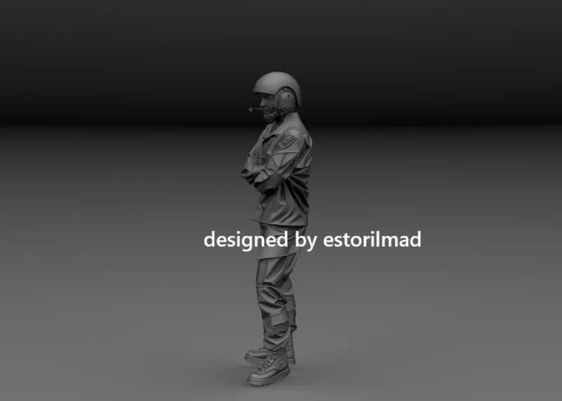 MODERN BRITISH TANK DRIVER CHALLENGER V2 TANK 3D print model_1