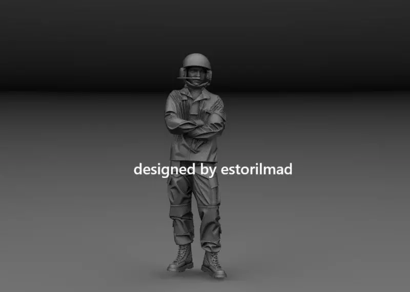 MODERN BRITISH TANK DRIVER CHALLENGER V2 TANK 3D print model_0