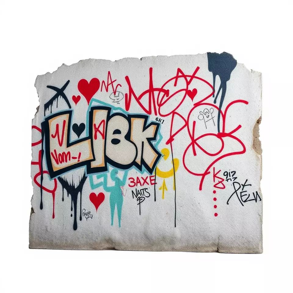 Urban Graffiti Wall model pack Low-poly 3D model_3