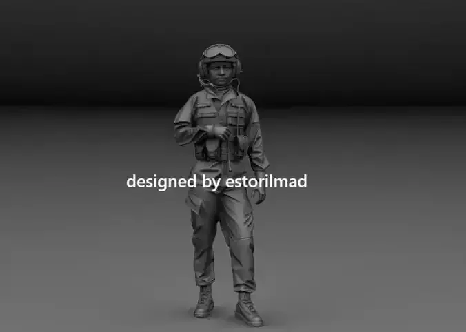 MODERN BRITISH TANK DRIVER CHALLENGER V3 TANK 3D print model