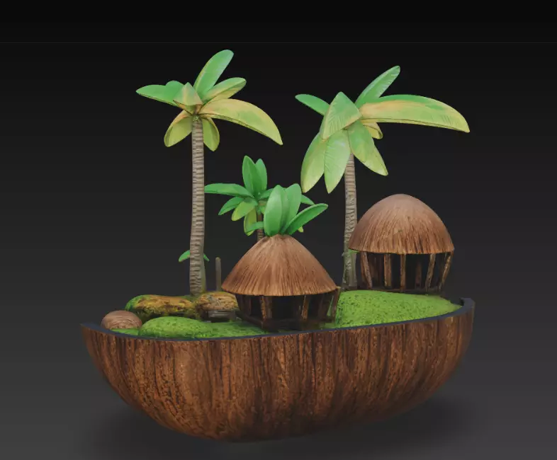 Coconut House 3D print model_4