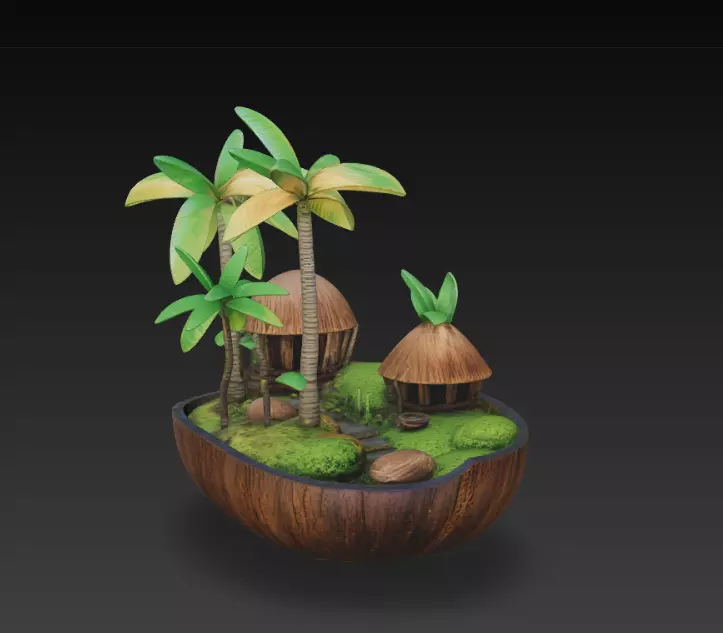 Coconut House 3D print model_2