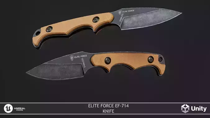 Knife Elite Force EF 714  Low-poly 3D model