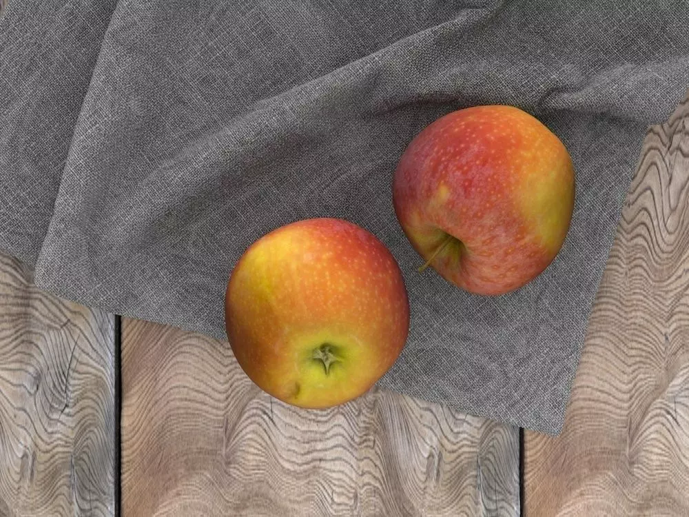 Apple - realistic - 3D model_0