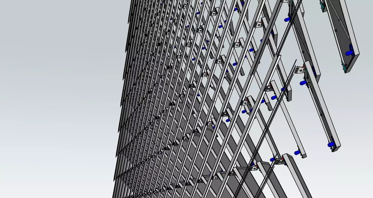 Parametric architectural mesh wall grid 3D model_3