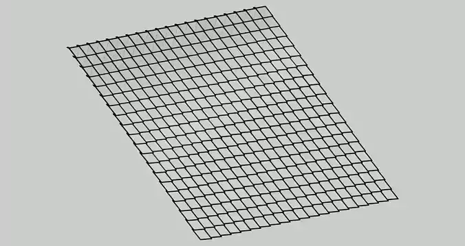 Parametric architectural mesh wall grid 3D model