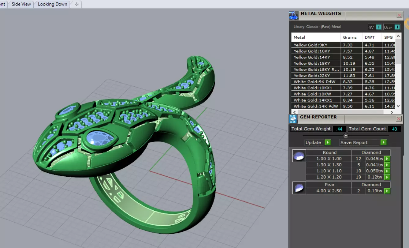 snake ring 3D print model_2