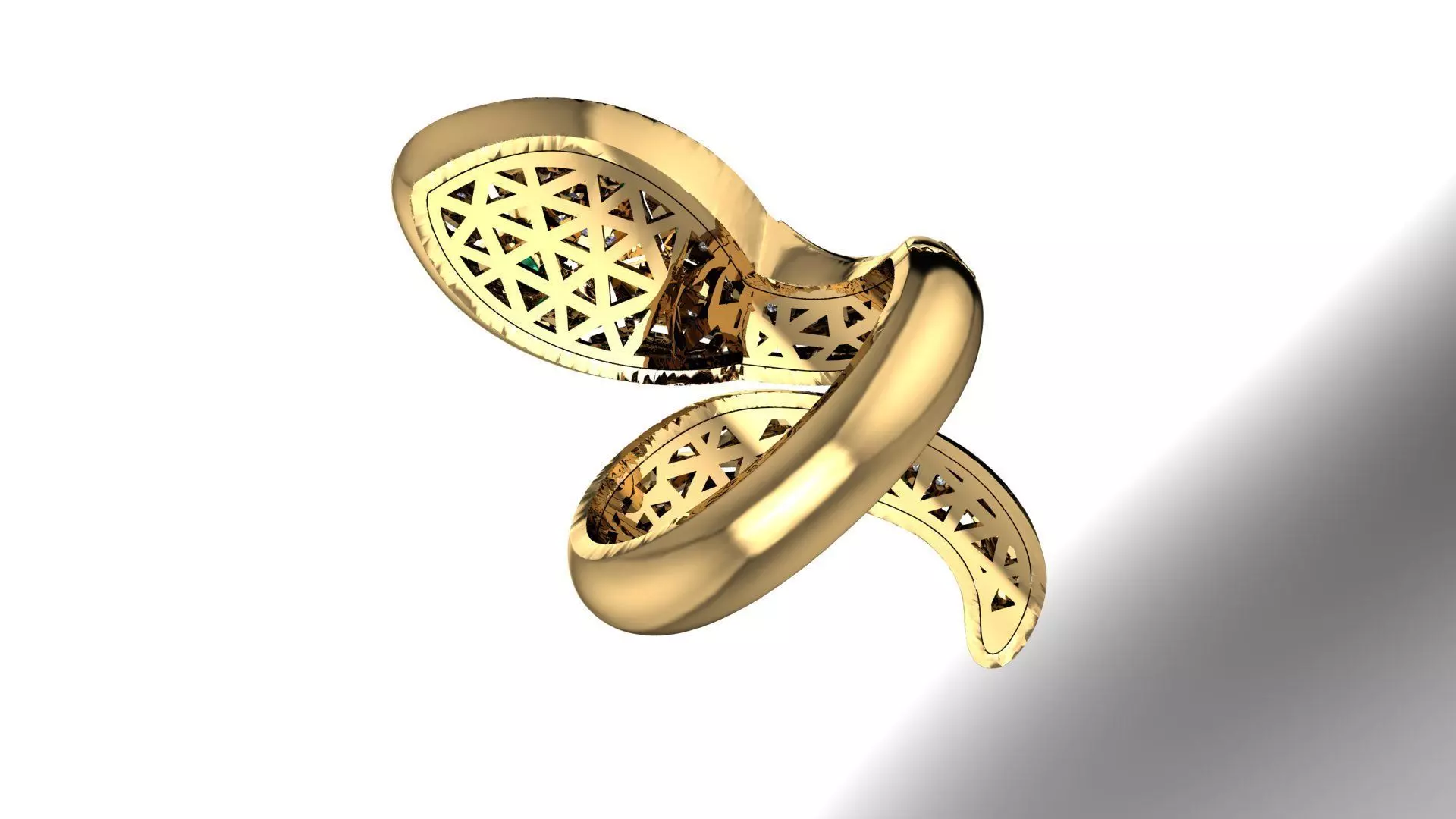 snake ring 3D print model_1