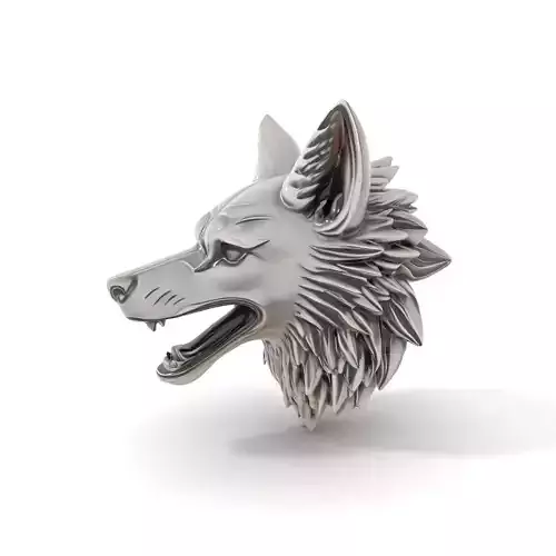 Silver Wolf Head model pack