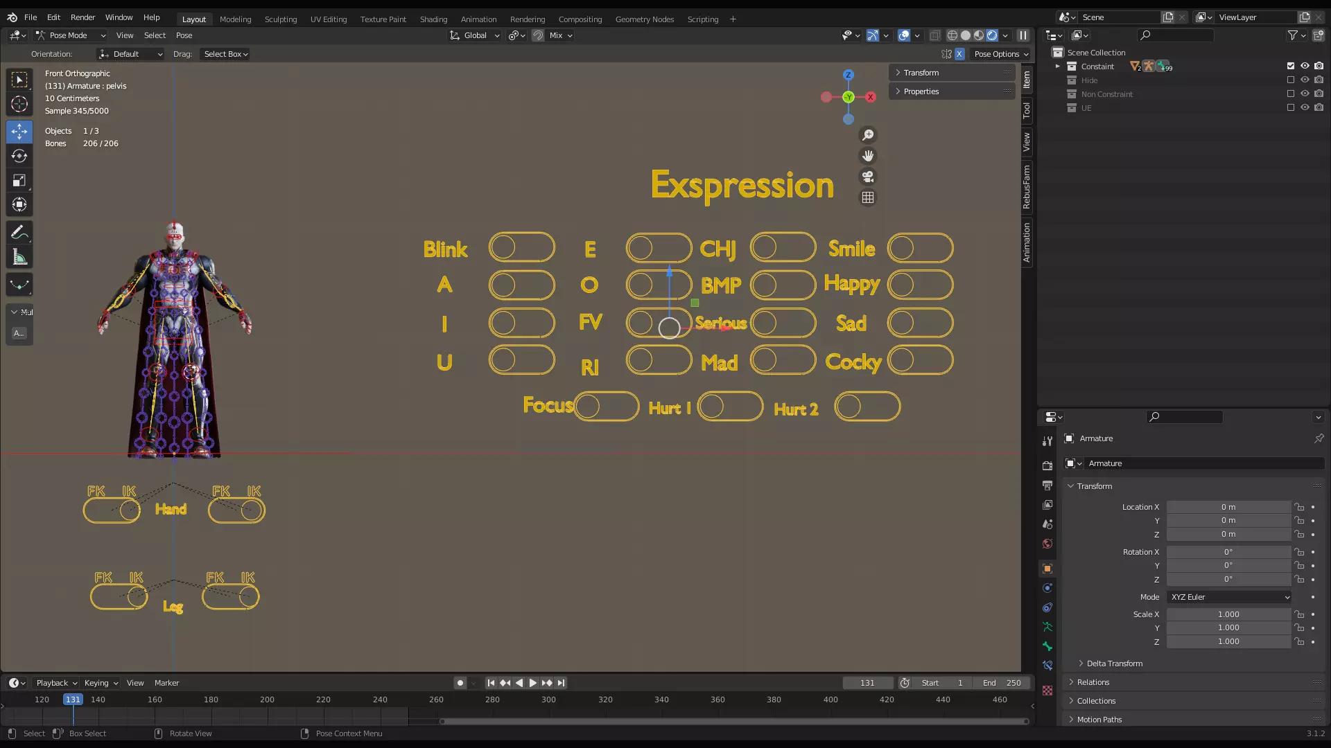 Male Superhero Game Character - Ironsun Low-poly 3D model_21